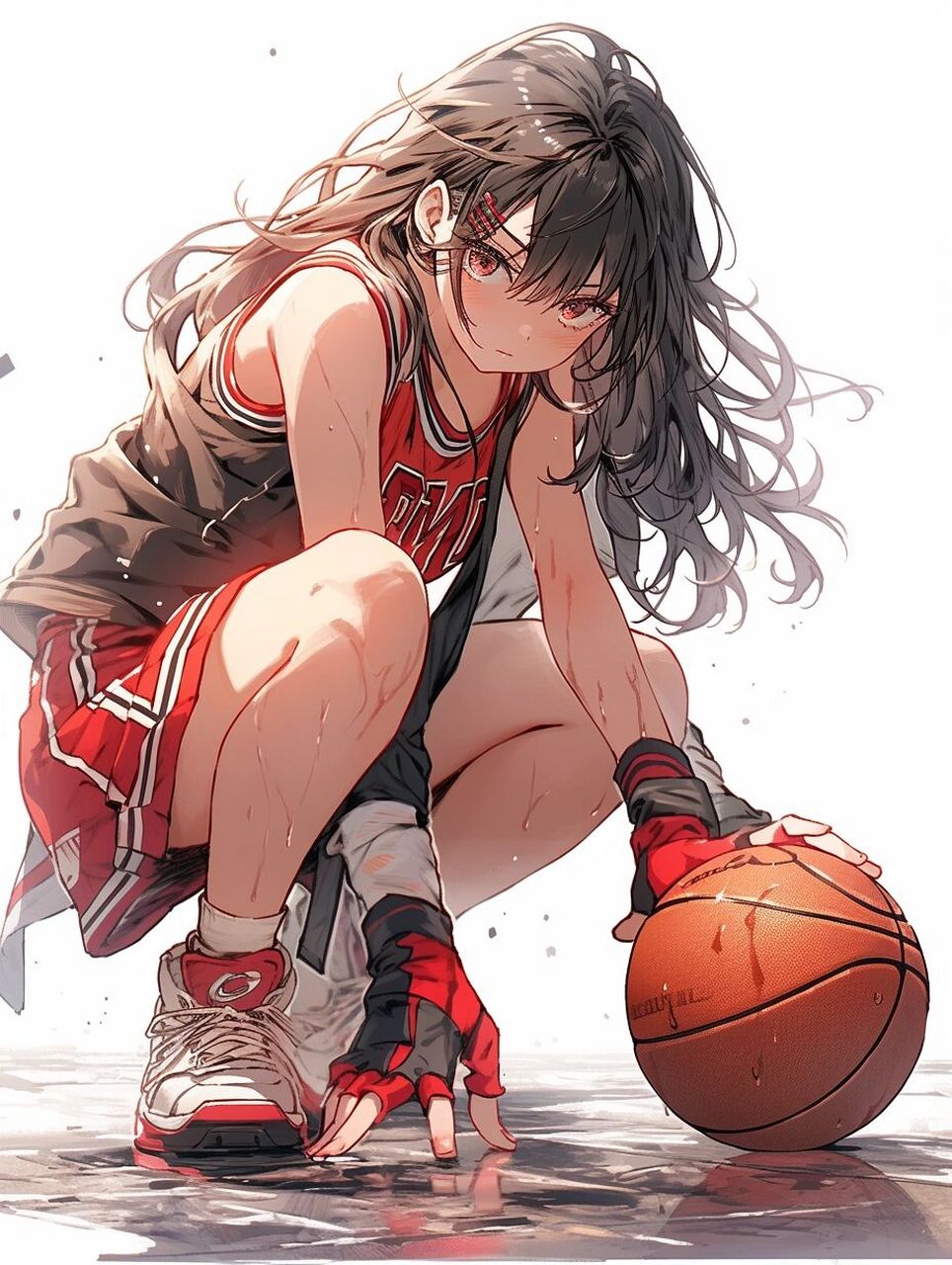 篮球少女-蹲姿 就…… 其实我也不知道为啥 新的默认风格喜欢出蹲姿