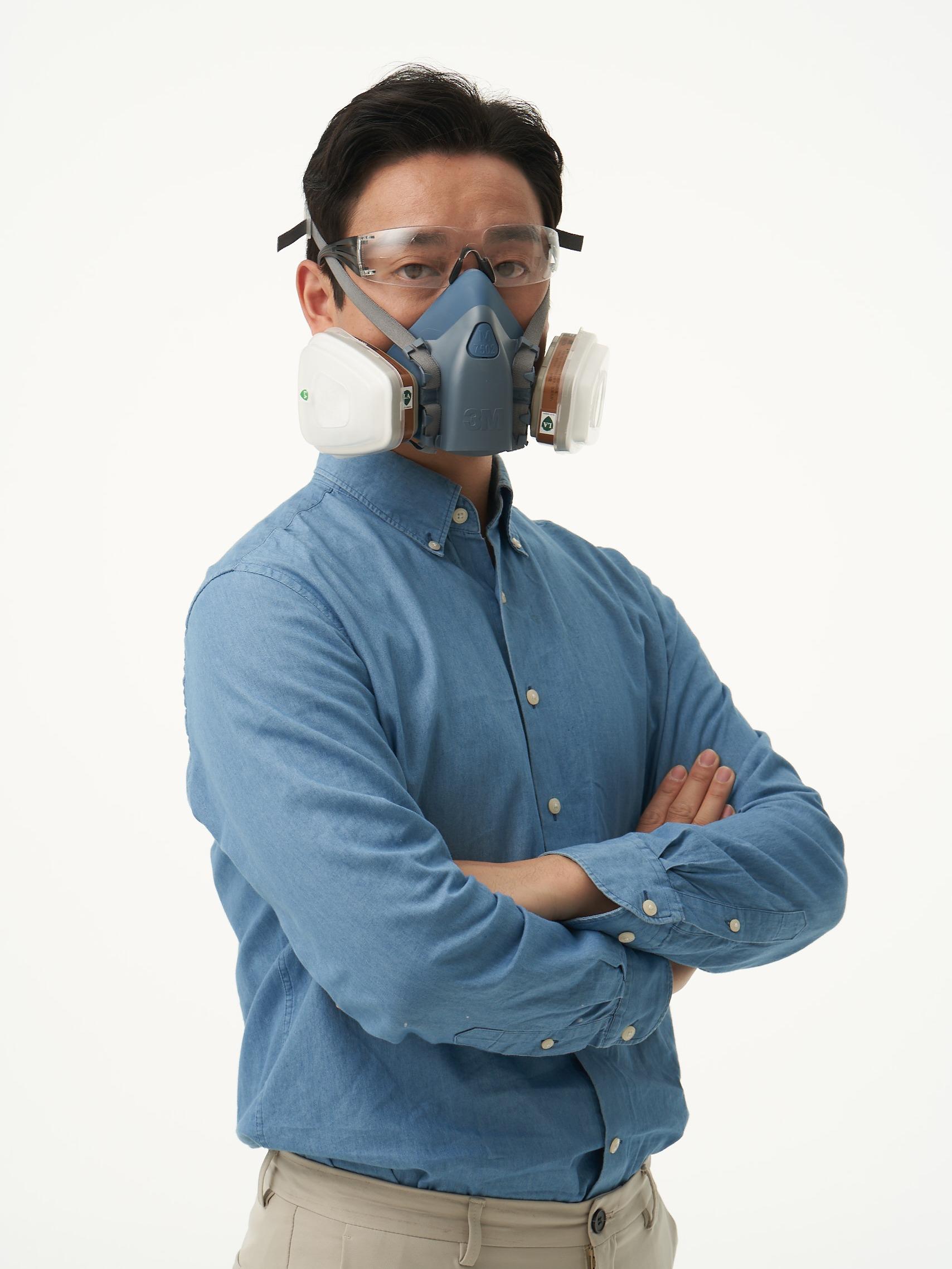 用了这个3m防毒面具喷漆专用防油漆粉尘防尘透气全面防护面罩7502七