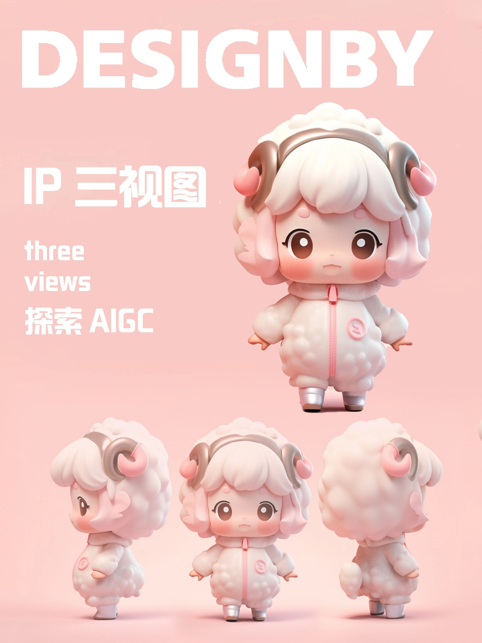 ip 设计|小绵羊ip 小绵羊ip 三视图来啦!