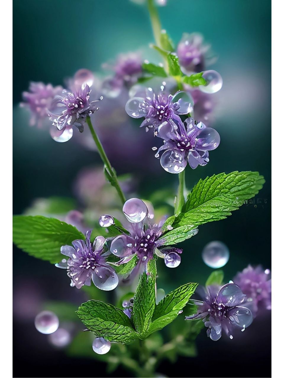 薄荷花花束图片唯美图片