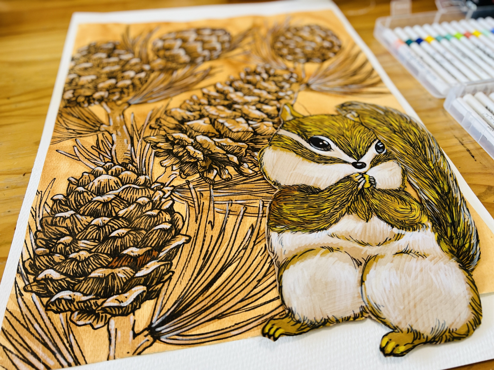 《松果乐园》范画