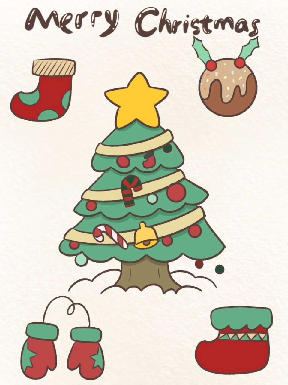 圣诞节简笔画 | 圣诞节送你一棵许愿树 圣诞节快到了,今年还有什么
