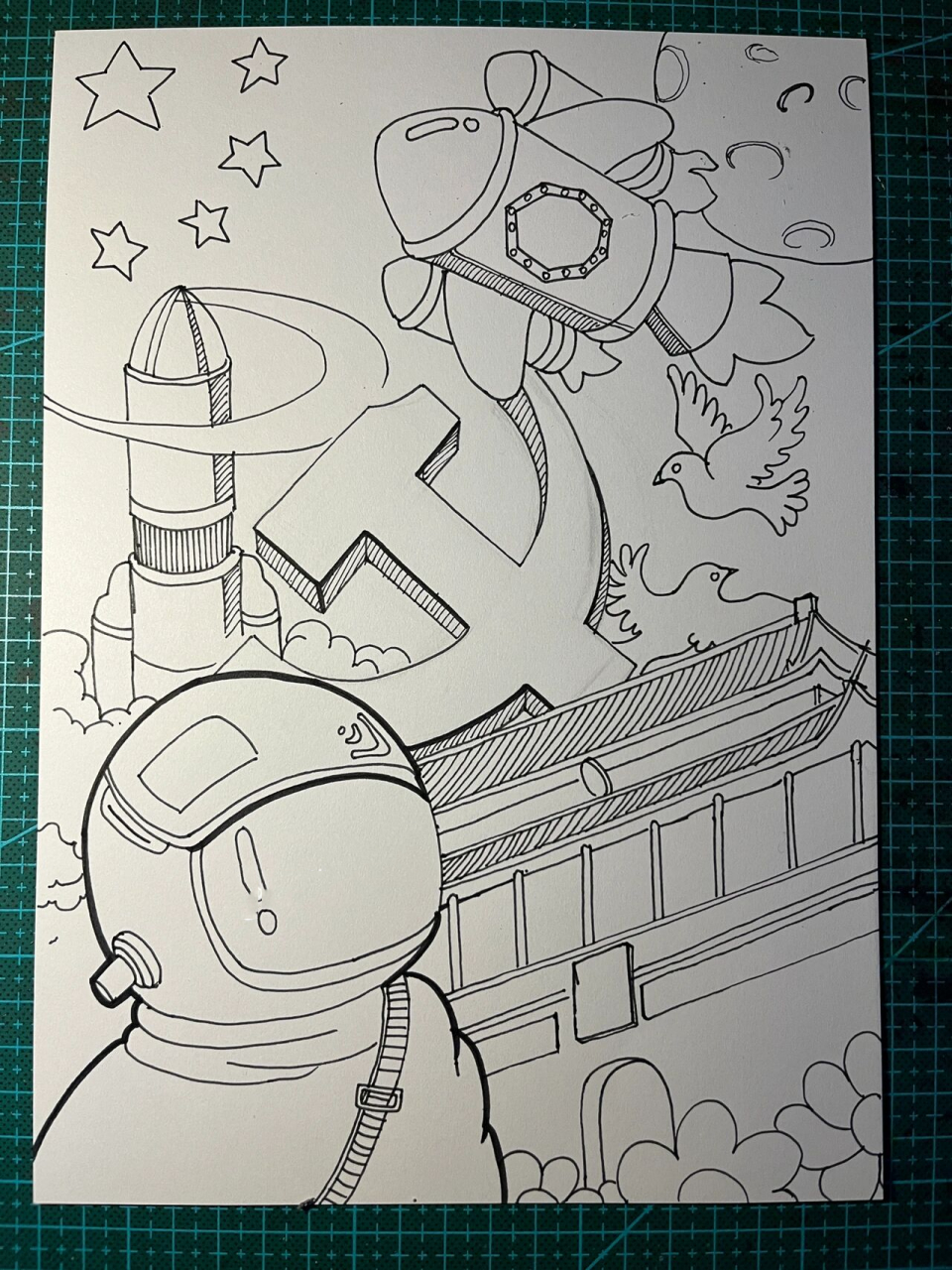 原创手绘科技强国|科幻主题创作