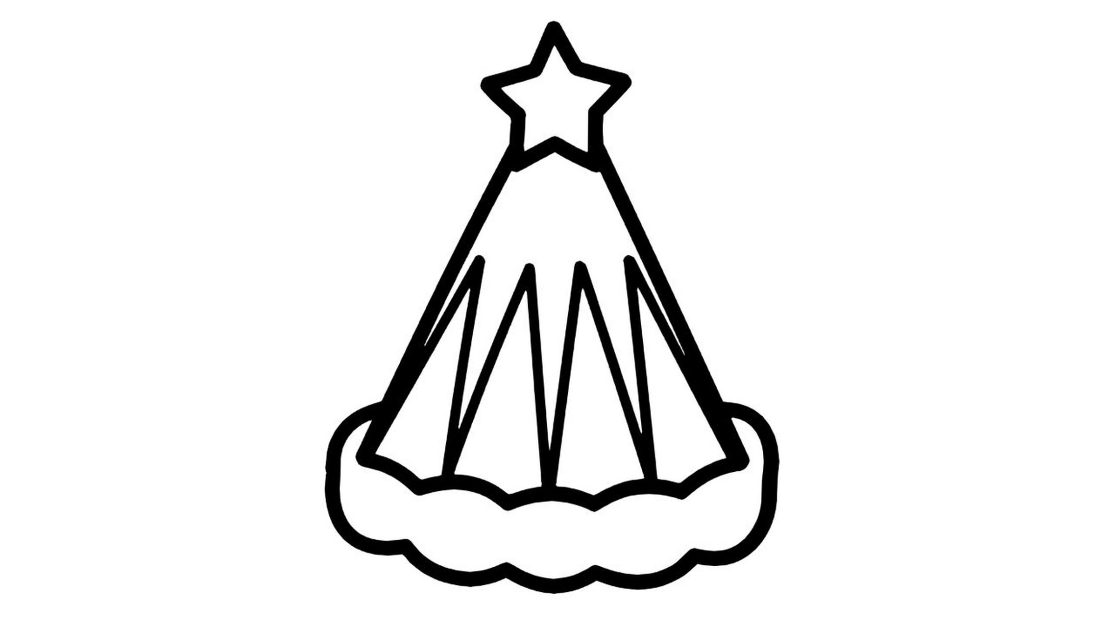 【简笔画素材分享49】7款派对小帽子 分享7款派对小帽子 高清线稿素材