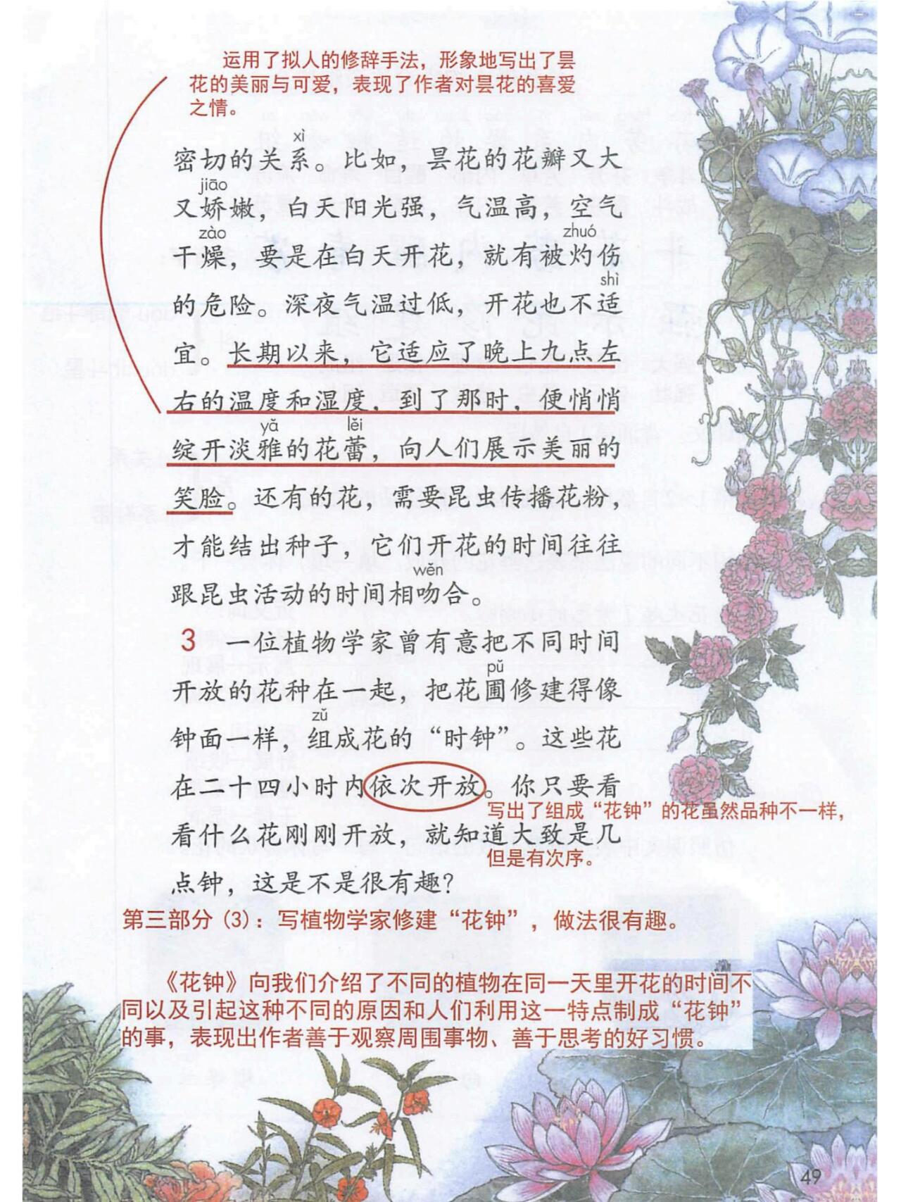 13花钟课文笔记图片