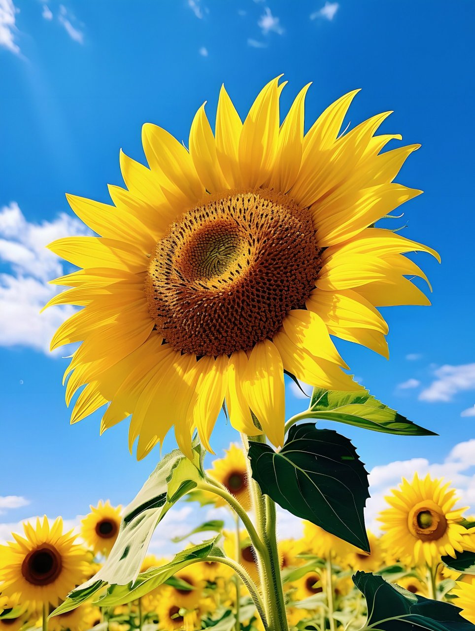 绘画素材1000集日更:蓝天白云下的向日葵 瓜果蔬菜写生 #画画的日常