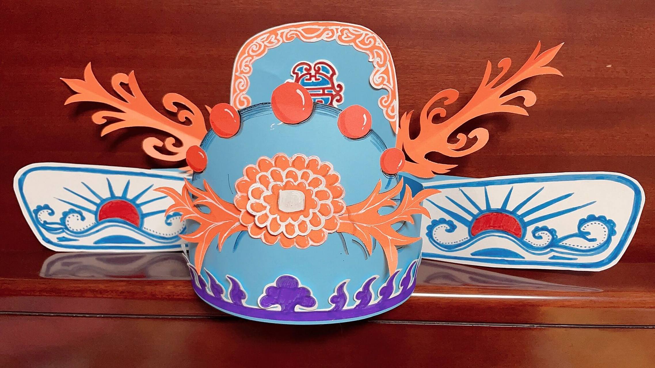 幼儿园手工作业之戏帽戏剧人物 11月主题-戏剧人物