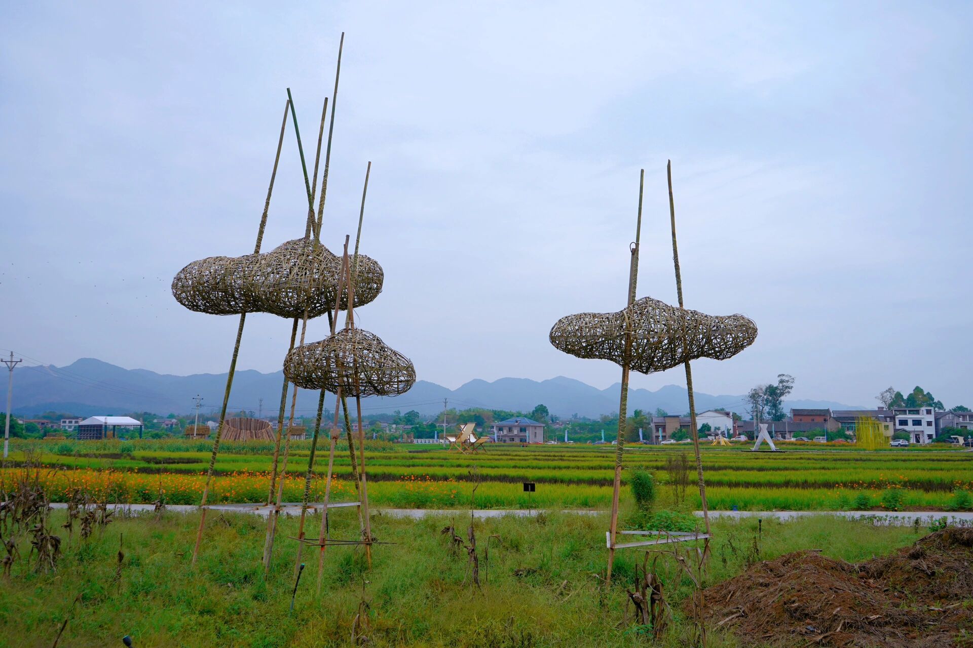 乡村公共艺术|《故乡的云》|竹材料97 作品:《故乡的云》 作者:王