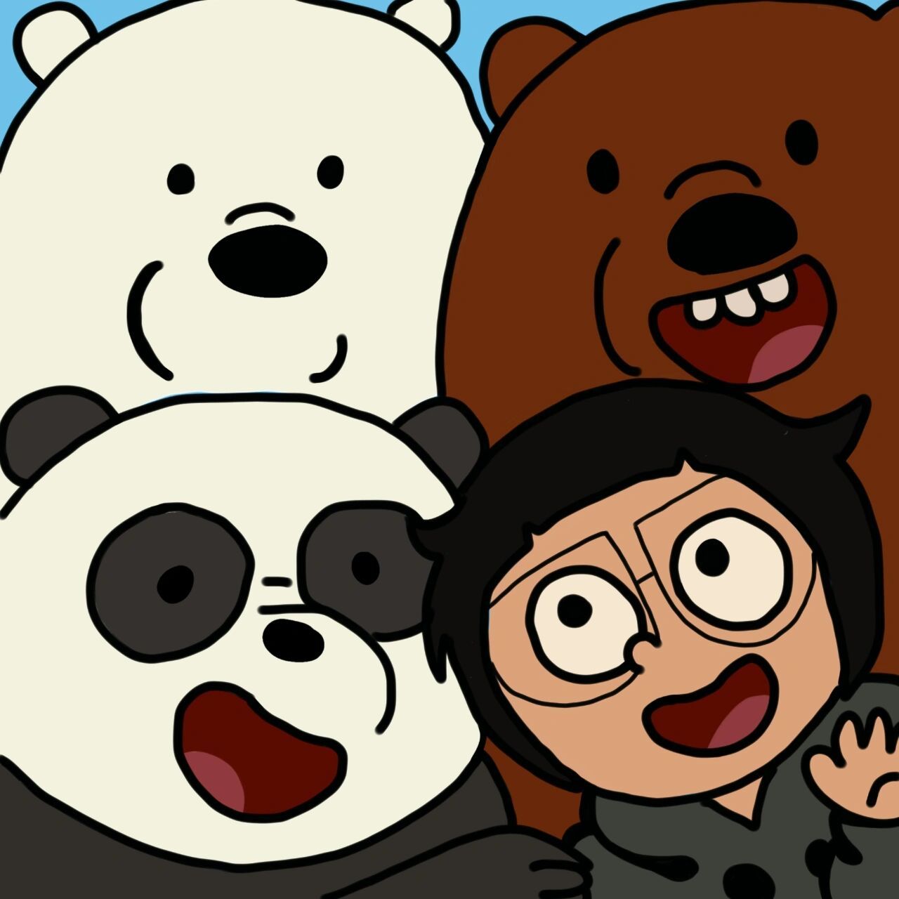 96 100幅华为平板绘画(25/100)|附过程 三只裸熊 939393 软件