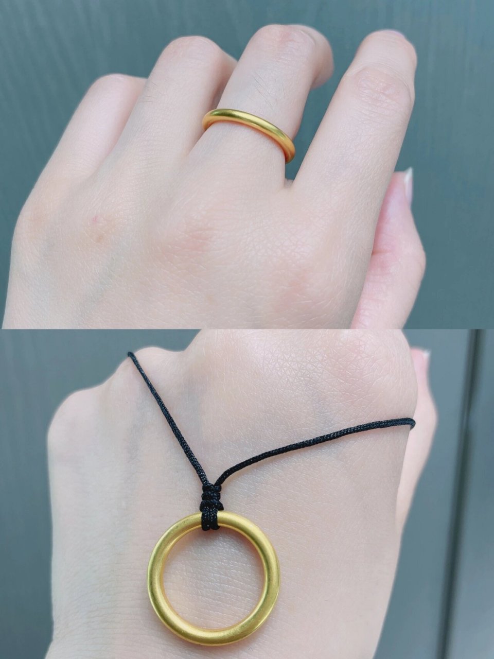 周大福传承素圈项链戒指|一圈两戴的快乐 周大福传承素圈戒指95福气