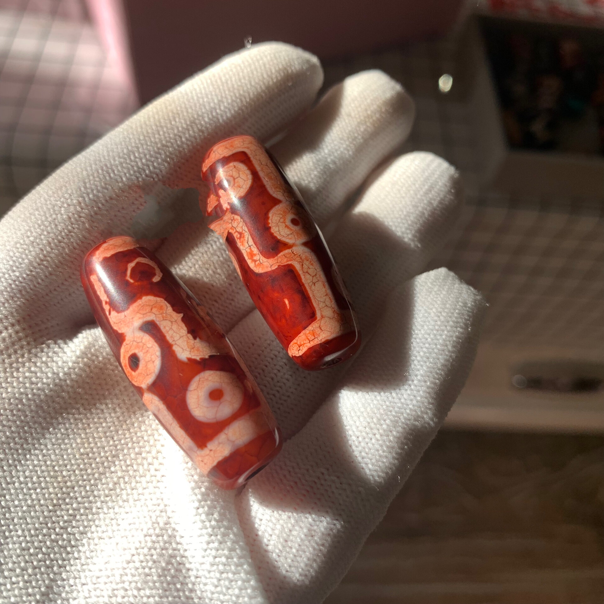 龙鳞凤血九眼天珠