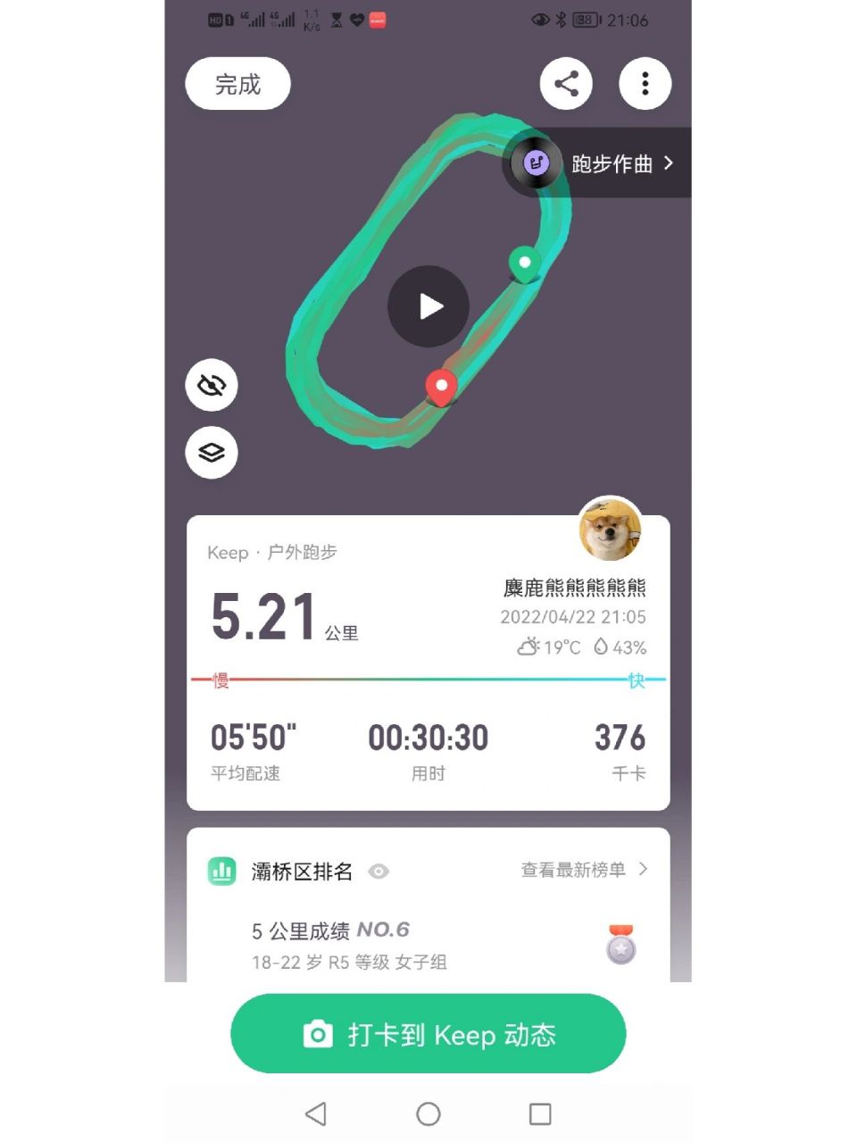 keep跑步截图2.5公里图片