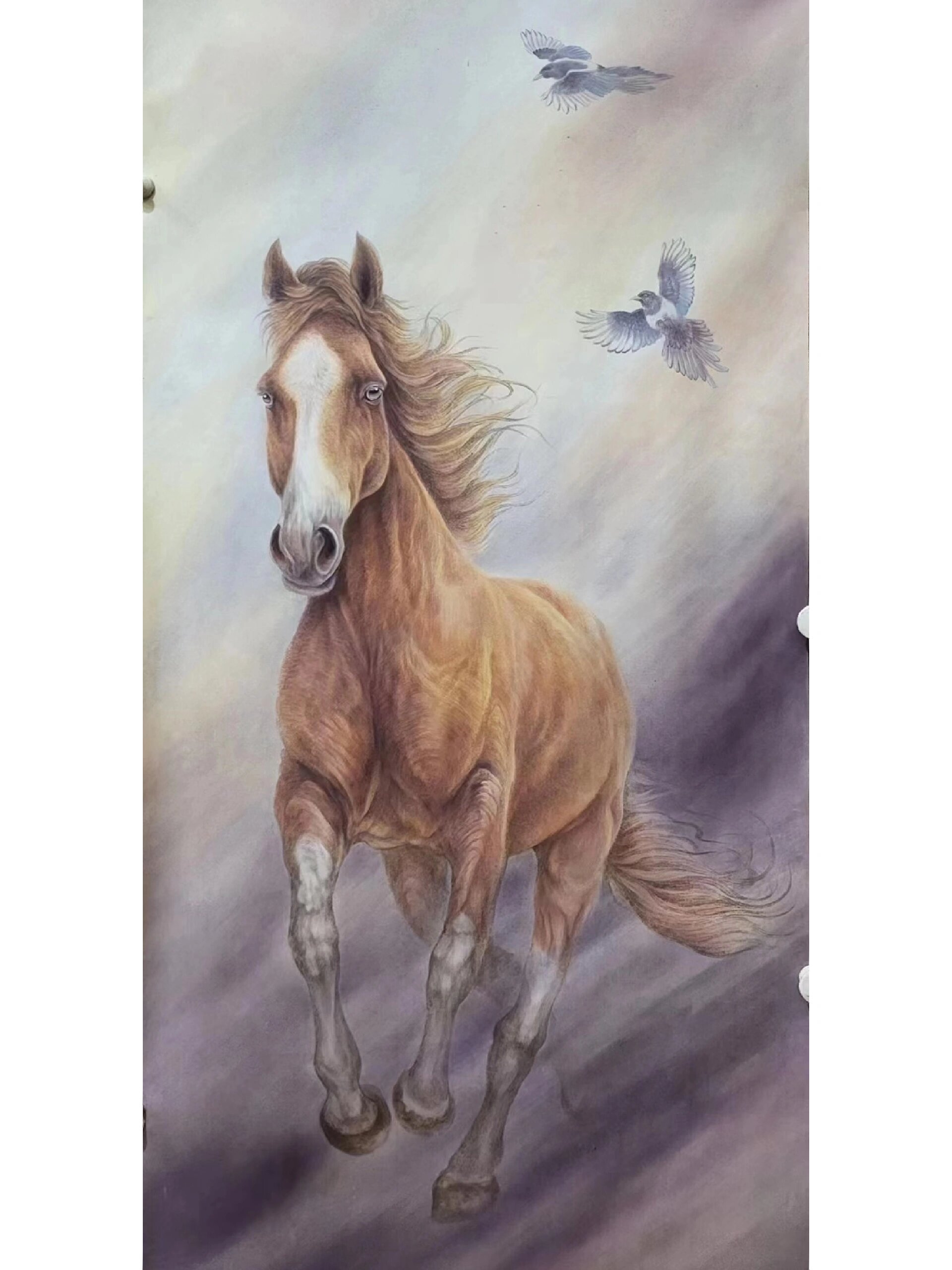 一马当先,马到成功,陈念岗工笔画骏马图