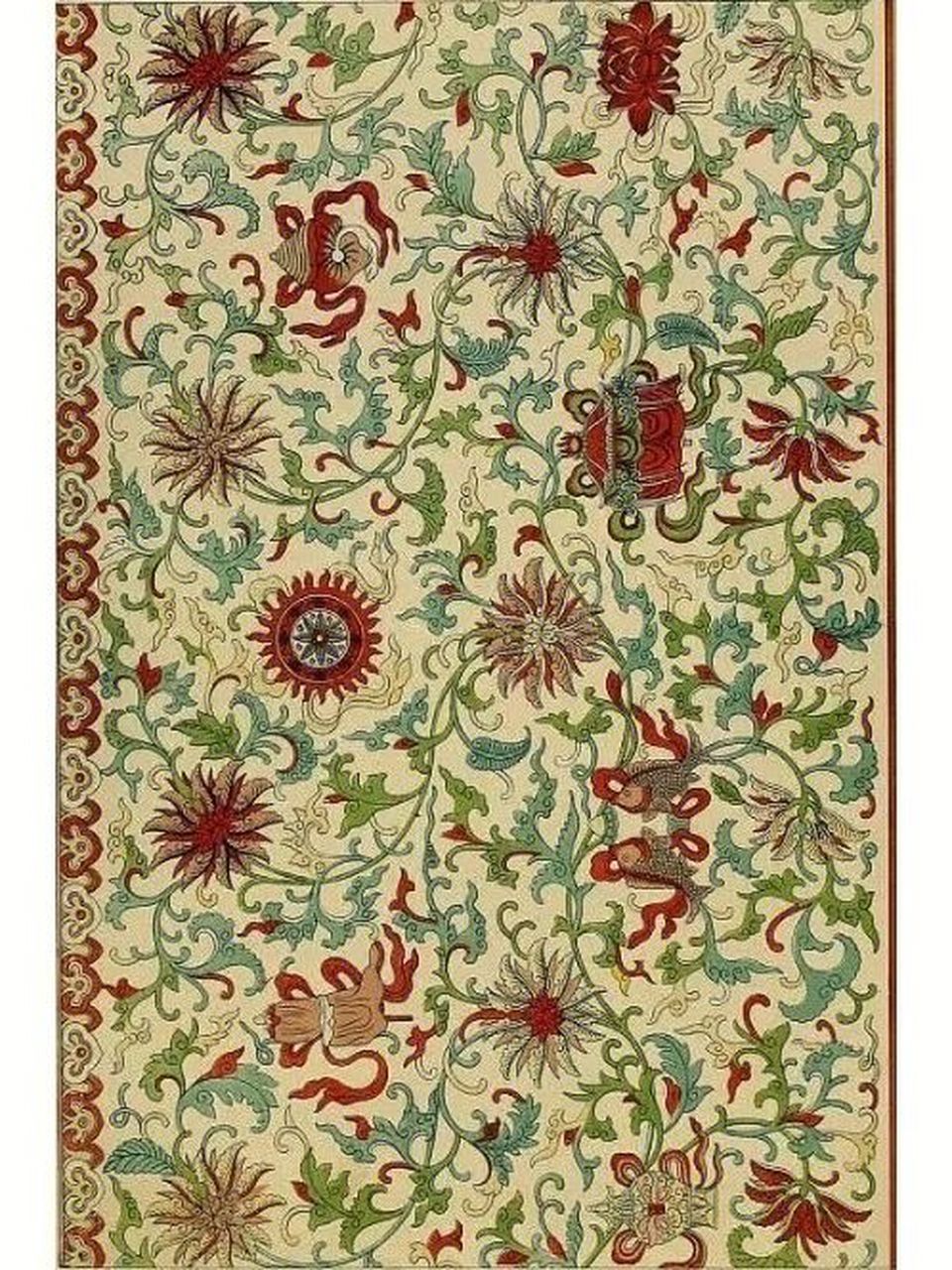 中国传统服饰纹样(缠枝纹)|素材分享 缠枝纹,可以说是中国传统纹样的