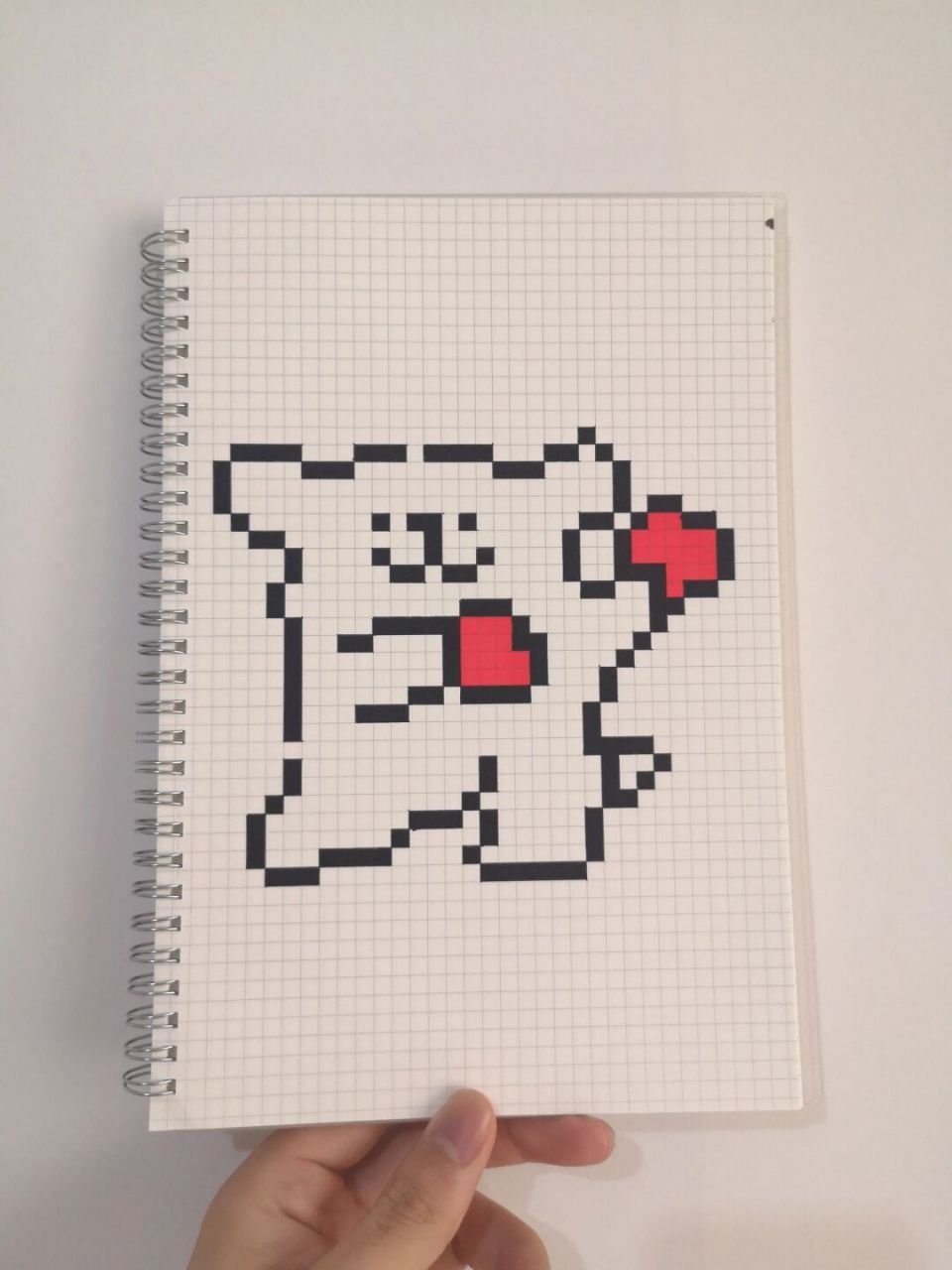 像素画:线条小狗 小狗给你打气78 像素图临摹自: #像素画# #线条