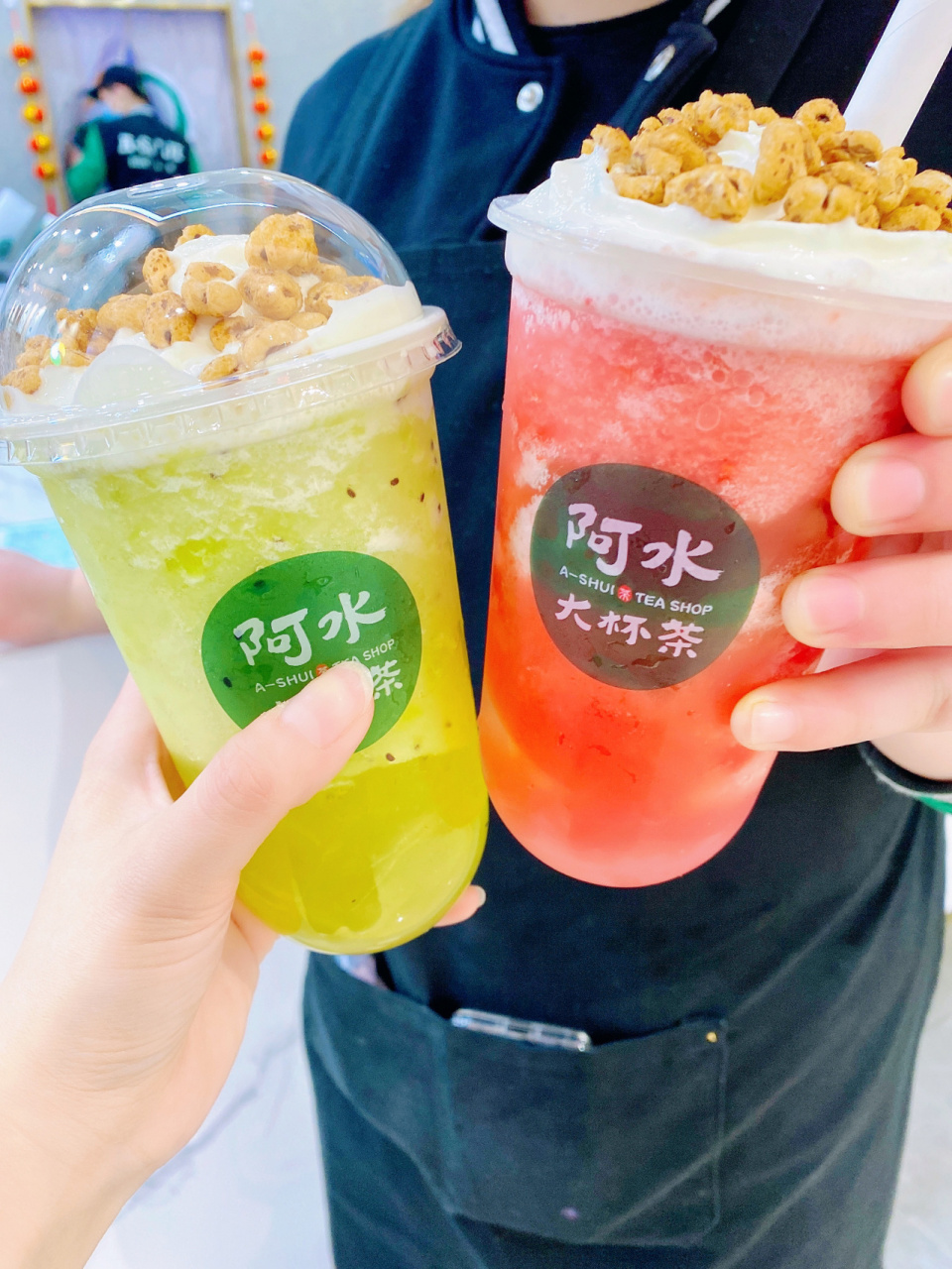 济南探店|阿水新品绝绝子!来喝慕思樱桃啦! 阿水大杯茶上新啦!