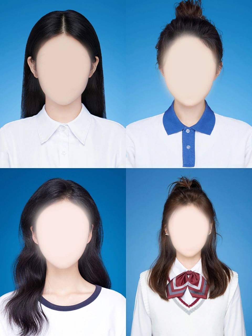 需要蓝底的要求可修图 最近需要交蓝底证件照的姐妹可以试试这些模板