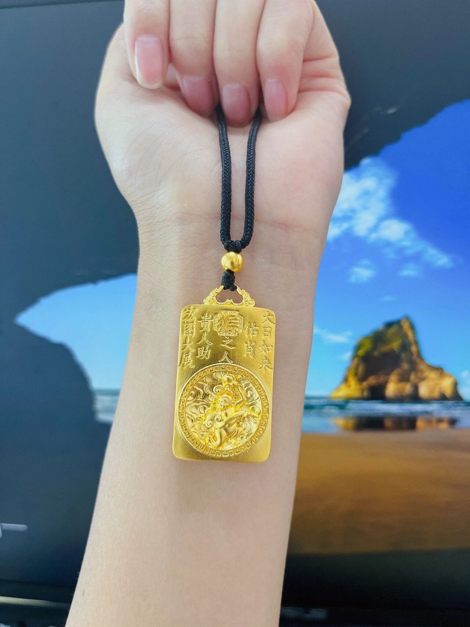 黄金十二生肖猴本命佛 大日如来佛 黄金生肖猴本命佛吊坠, 大日如来佛