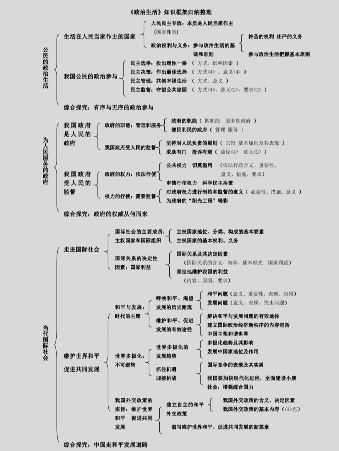 政治生活框架图全书图片