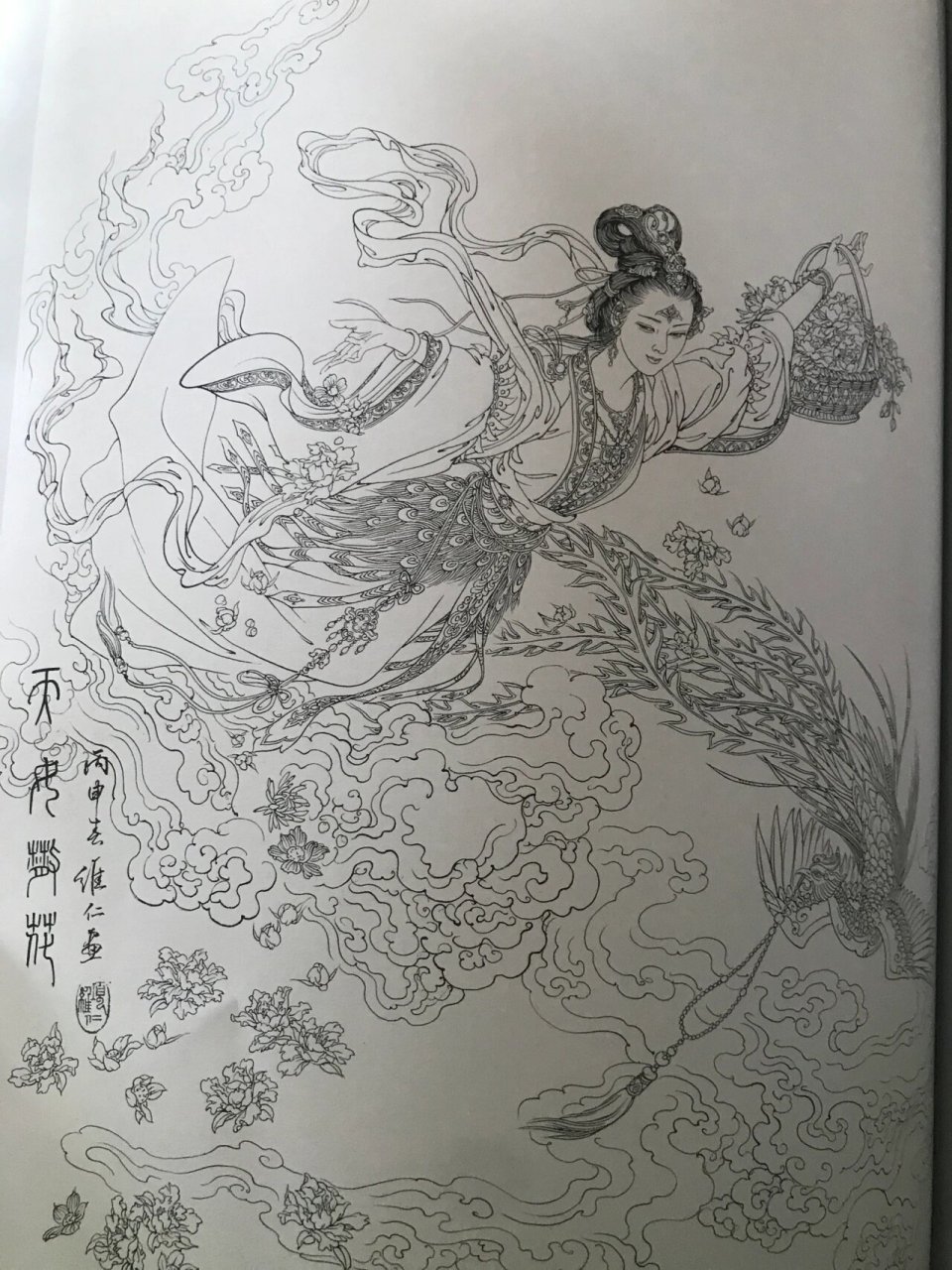 人物速写,国画仕女线稿白描 国画线稿白描,项维仁老师仕女图,比较适合