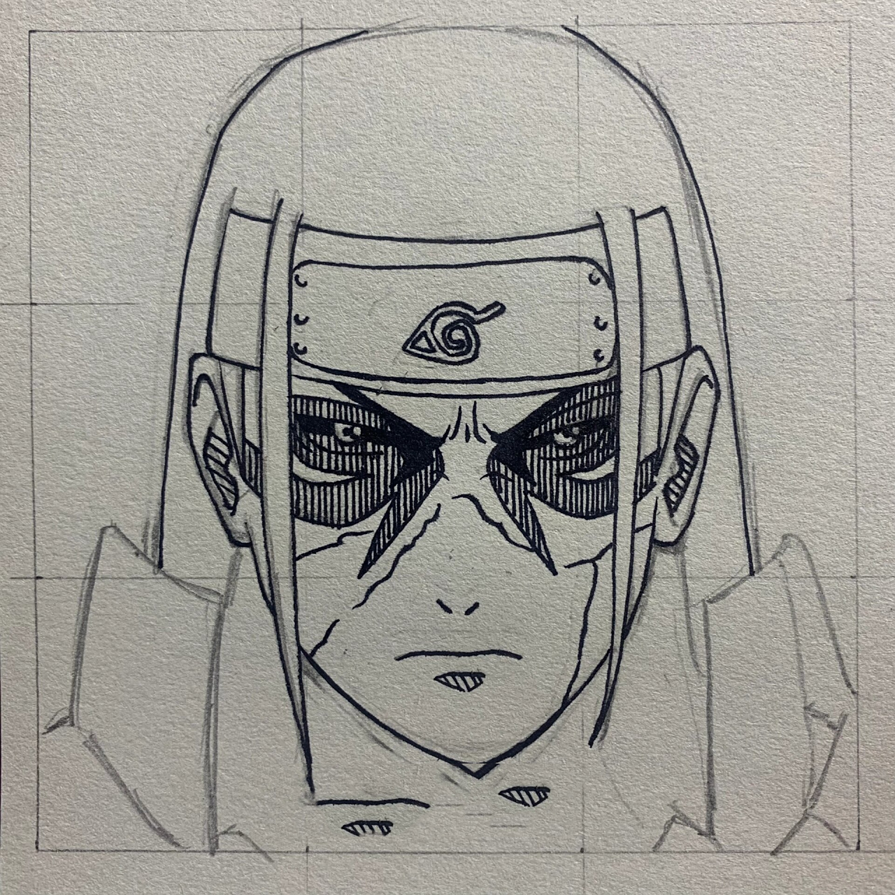 【火影忍者系列】千手柱间头像手绘过程 空闲摸个鱼 	 难度:9999