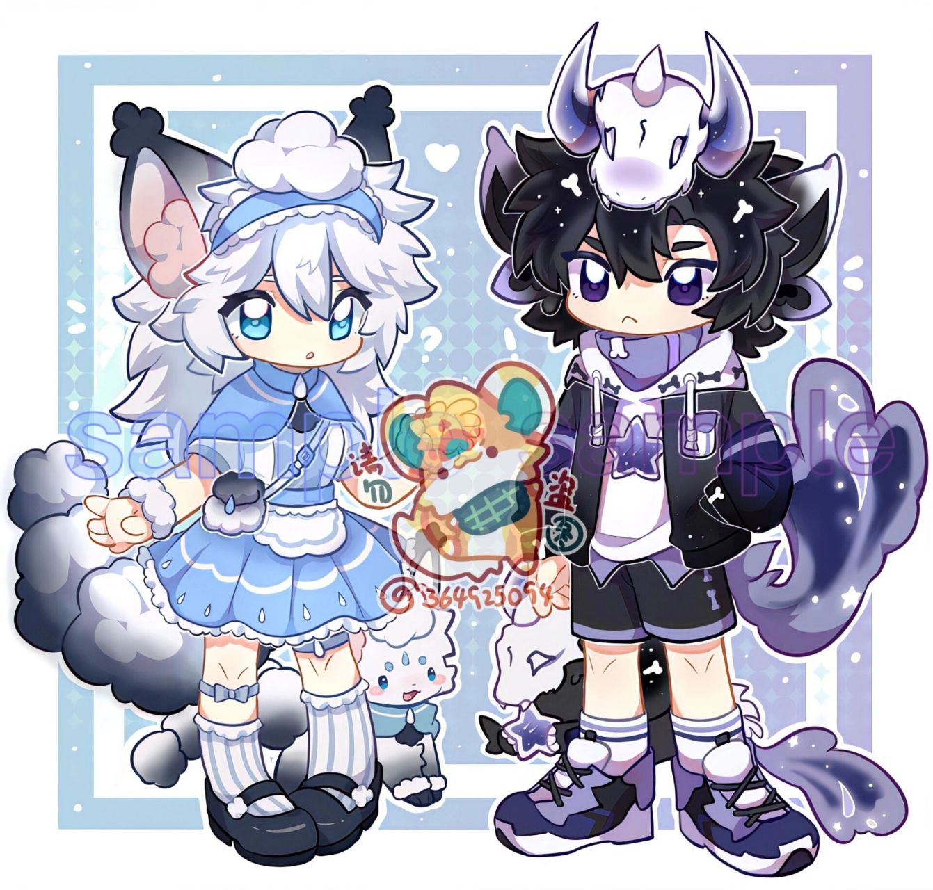 又是一对情侣兽兽拟人～ 最近产量好低,单主请不要追杀我(6907ω`