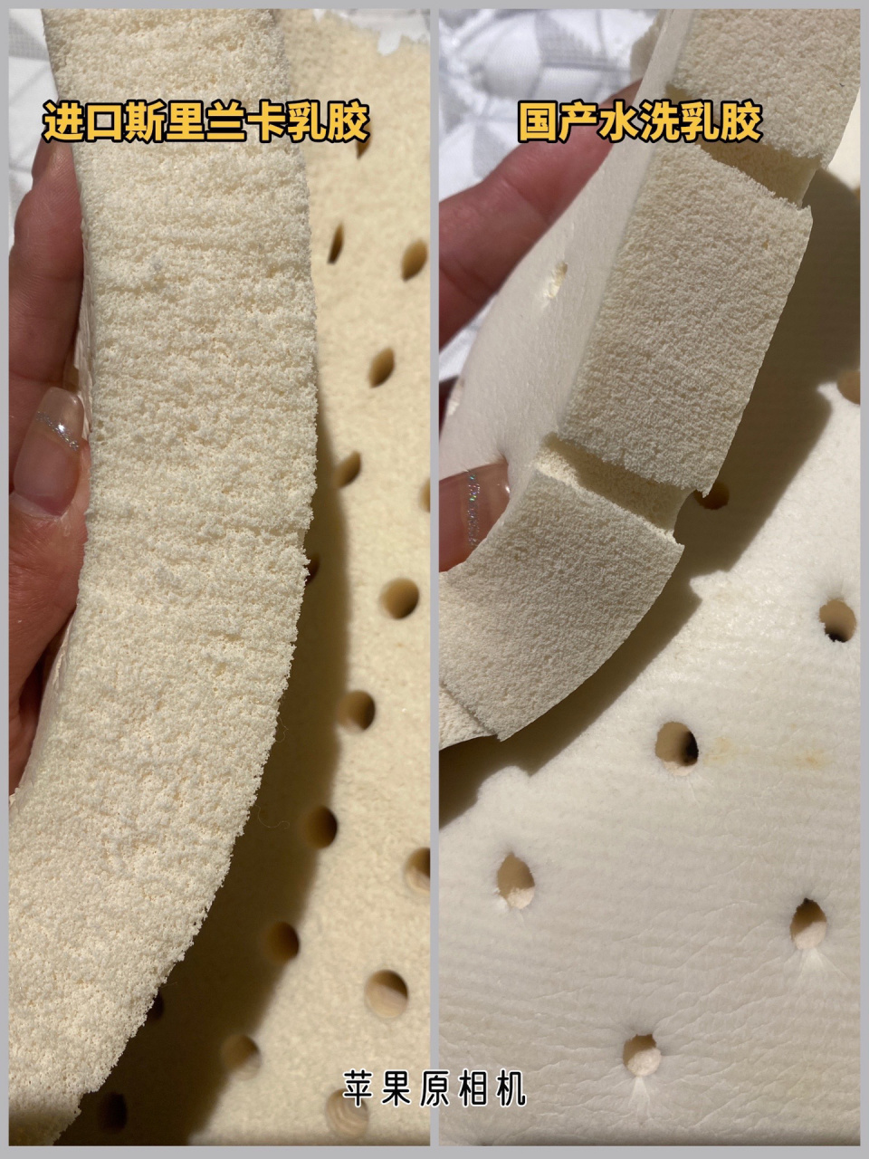 如何辨别乳胶(进口,水洗,干蒸)专业材料  市面上关于乳胶的科普很多都