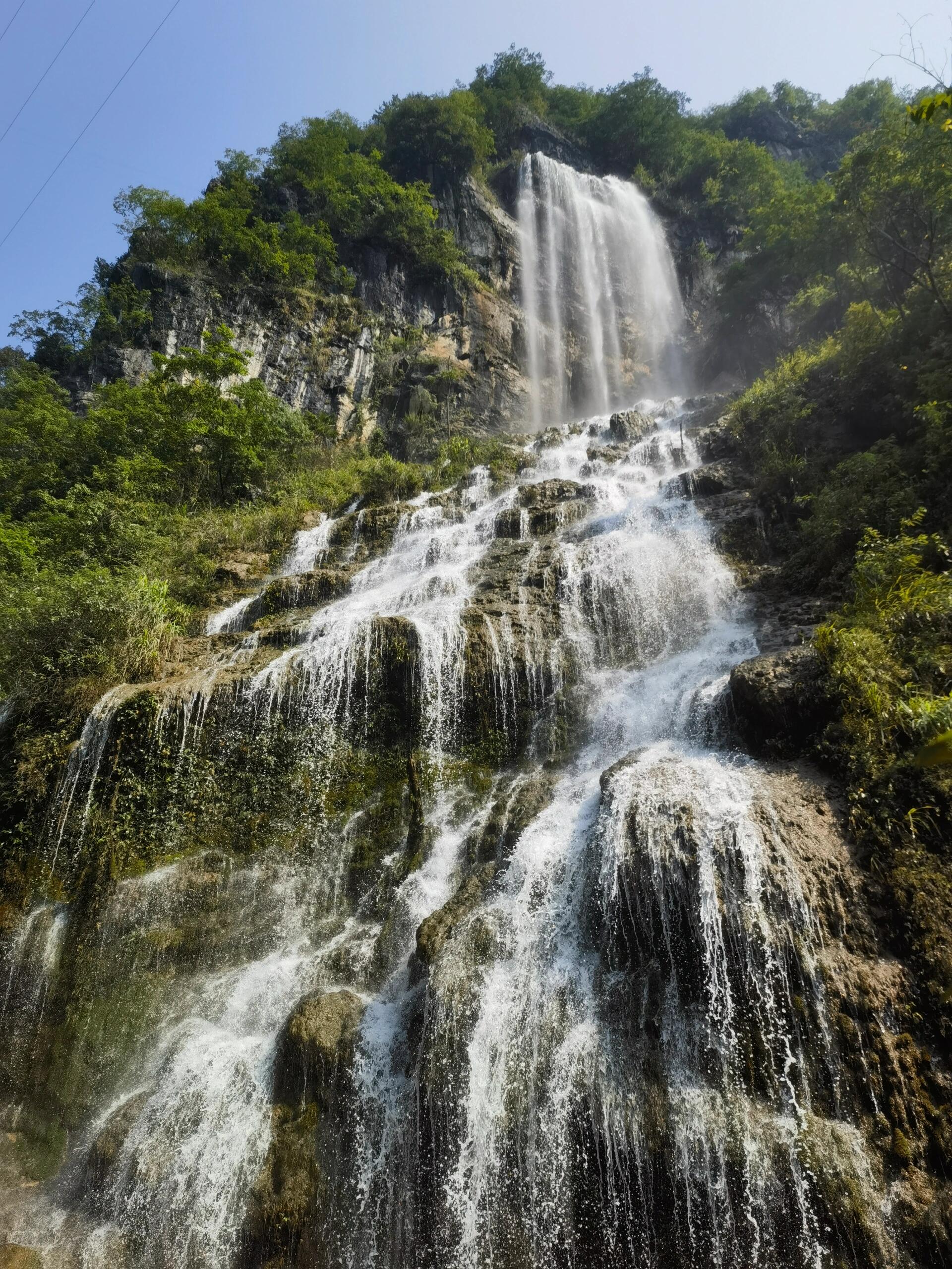 广安天意谷,这瀑布实在是太美了