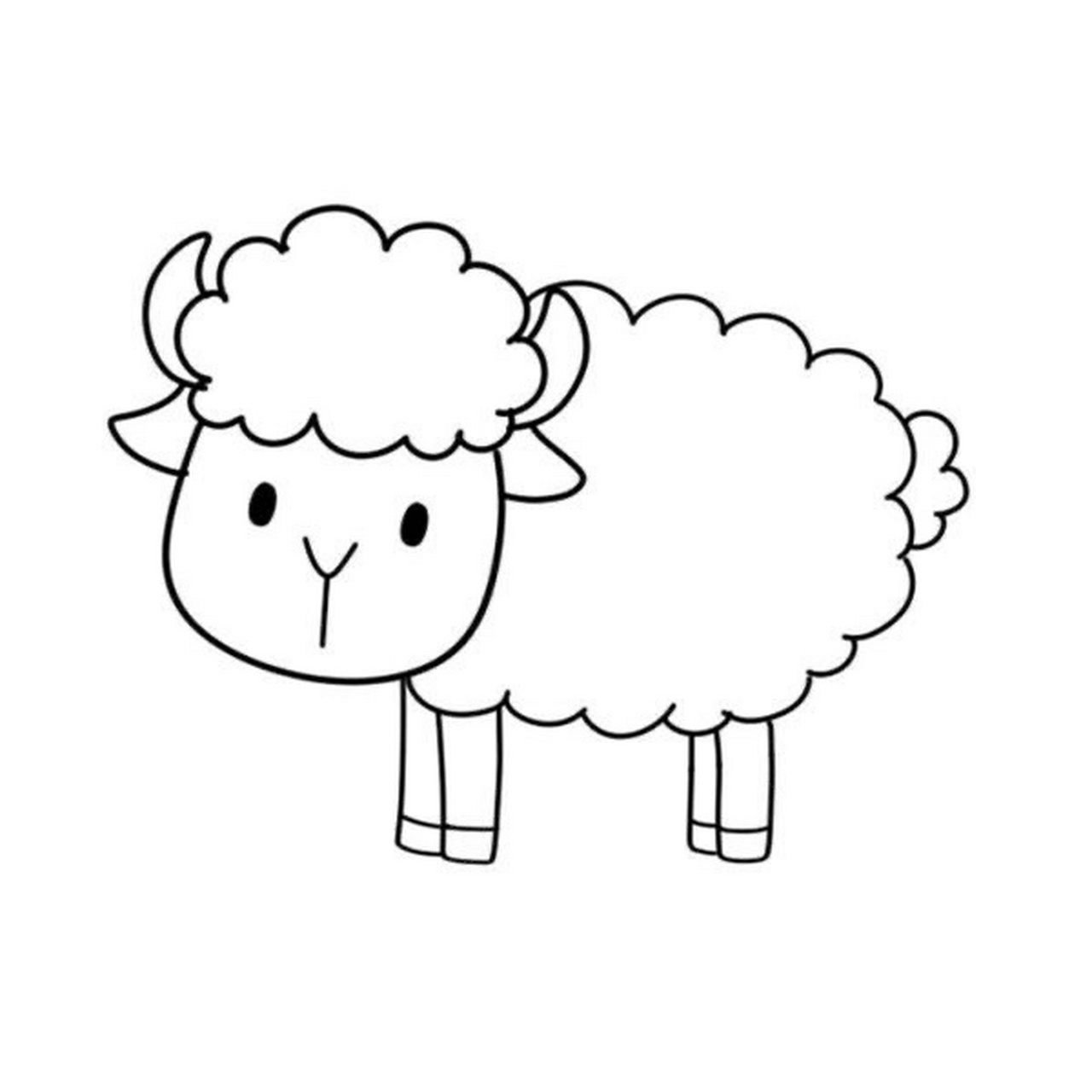 羊简笔画可爱 简单图片