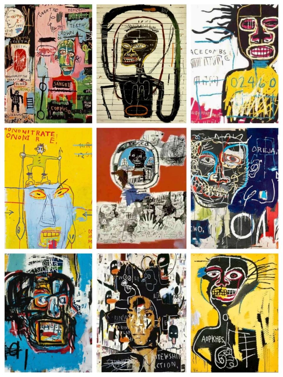 让·米歇尔·巴斯奎特(jean-michel basquiat),二战后美国涂鸦艺术家