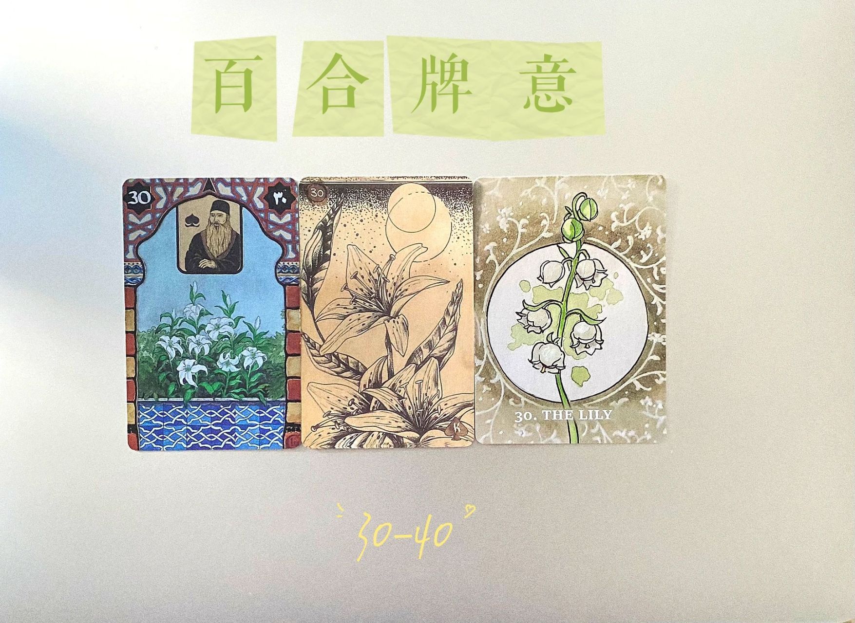 雷诺曼 "百合"牌的意思 rana30/40 30号牌:百合 牌卡分类帽:时间牌 牌