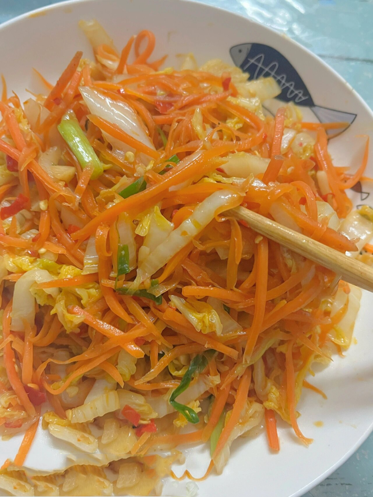 胡萝卜炒娃娃菜这样做巨好吃!