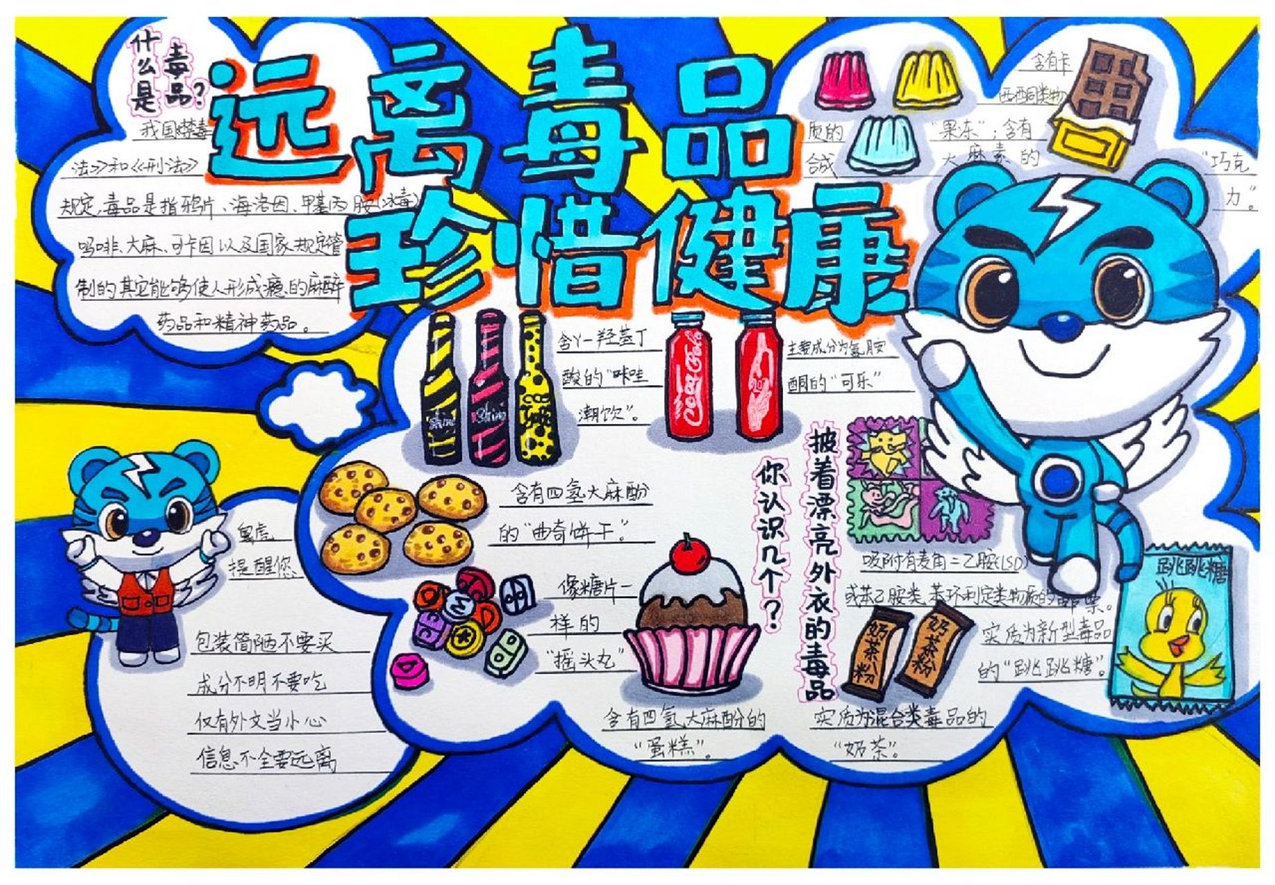 粤虎之健康人生绿色无毒 原创手抄报已参赛#健康人生,绿色无毒手抄报