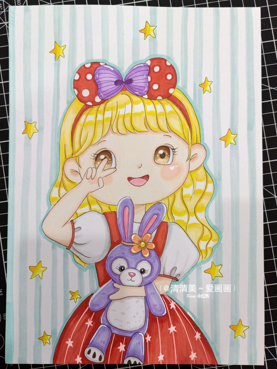 画画# #治愈# #马克笔手绘# #星黛露# #手绘头像