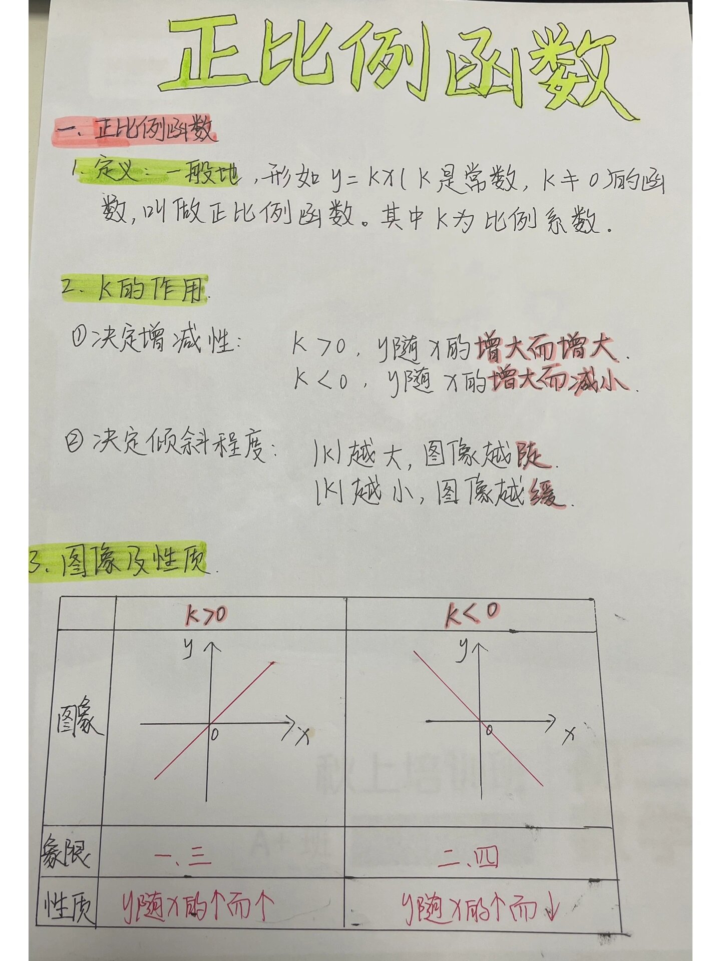 初中数学99正比例函数