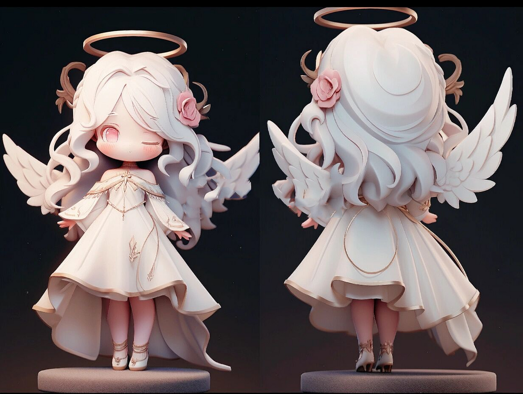 两面之天使 天使这个翅膀出背面的时候各种问题 选了几个还可以的 老