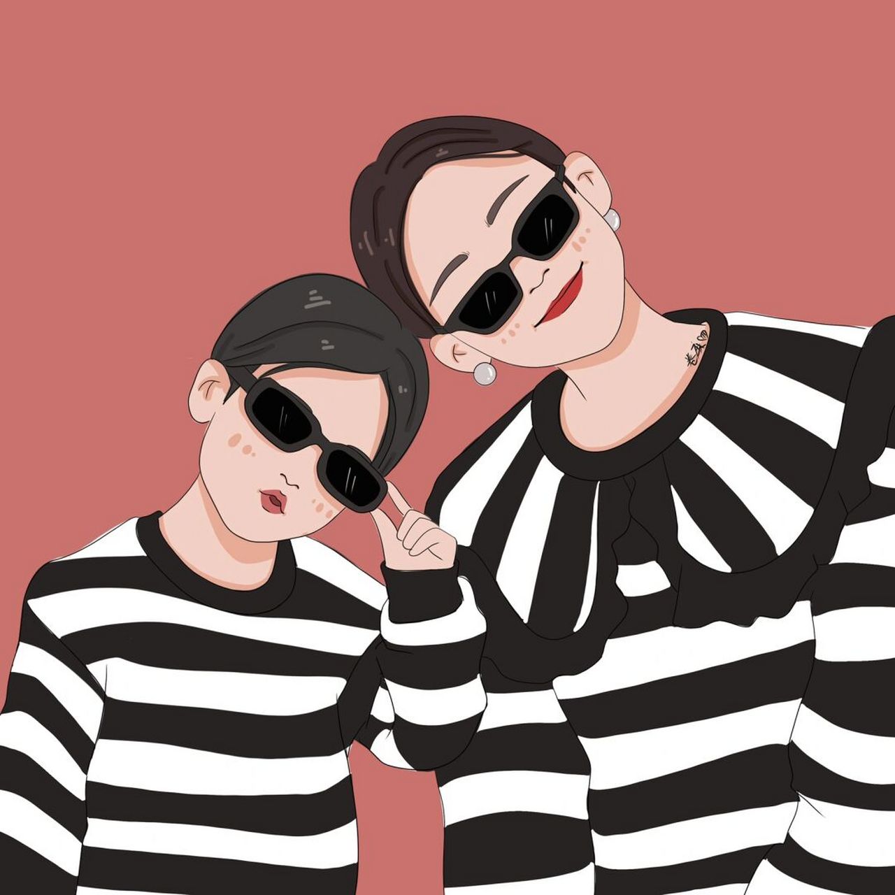 一组母女跟母子的亲子头像 图片可做个人头像,个人壁纸 92商用