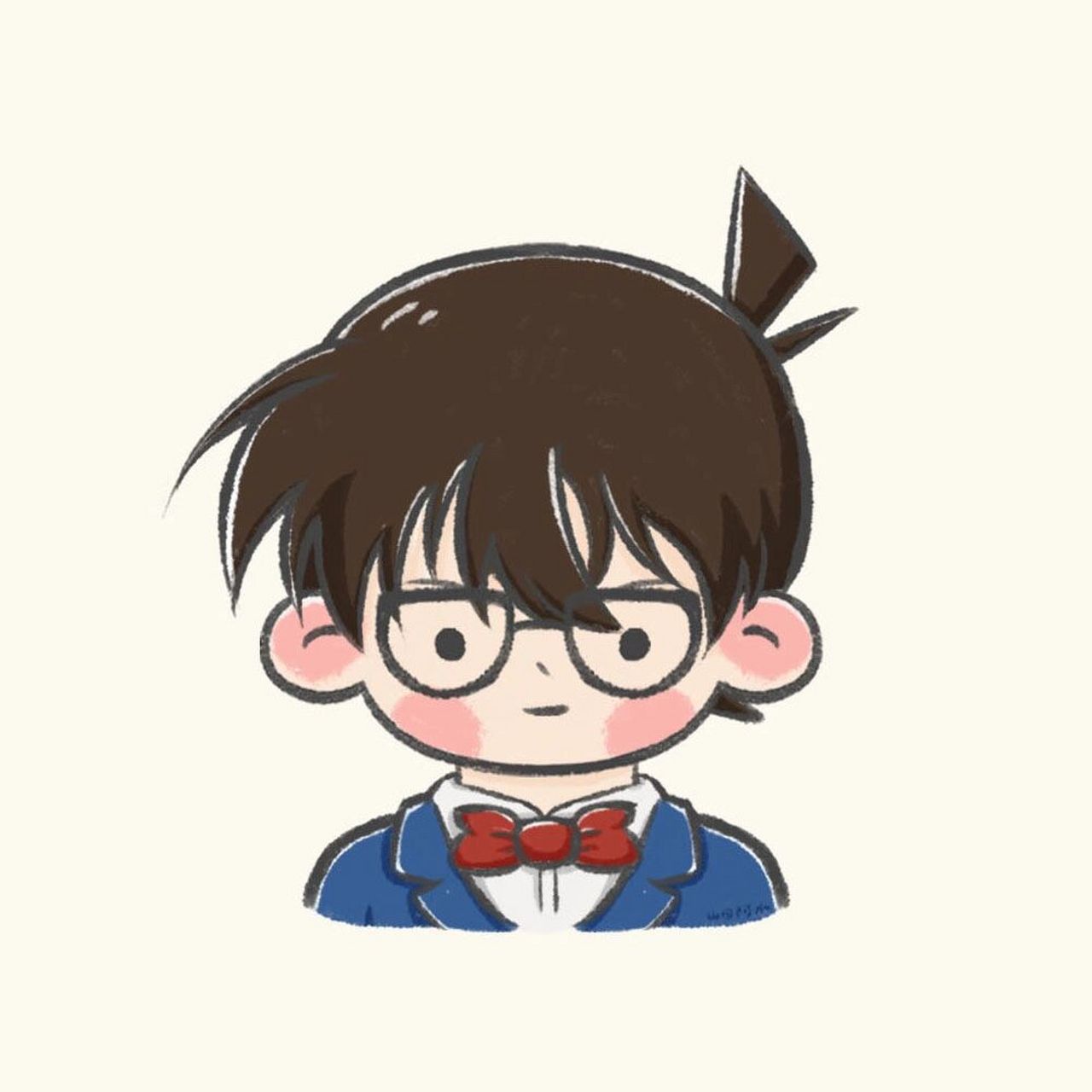 【名侦探柯南|q版小头像|第一弹】 第一期的人物: 柯南,新一,小兰