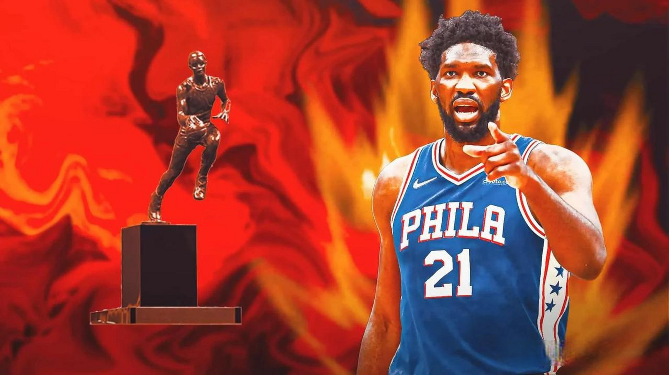 mvp 乔尔·恩比德(候选人)本赛季为 76 人队取得了 43 场胜利.