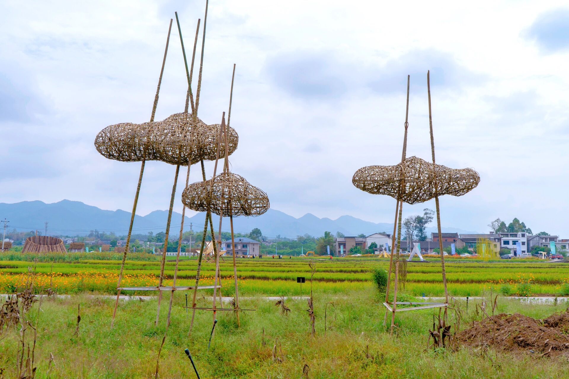 乡村公共艺术|《故乡的云》|竹材料97 作品:《故乡的云》 作者:王