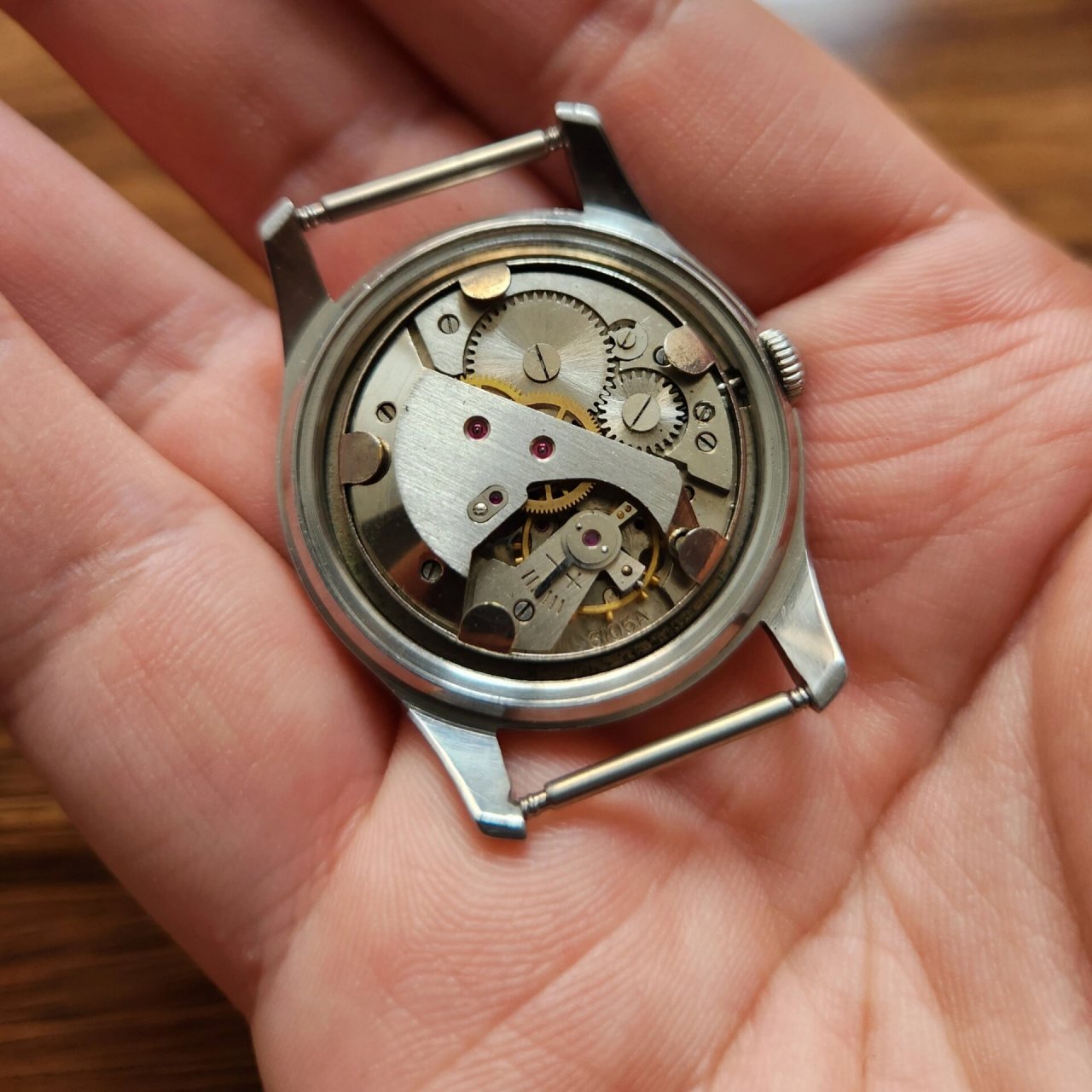 老上海手表a-581全数字 1961年生产,稀有款式,年代感十足,表头全原装