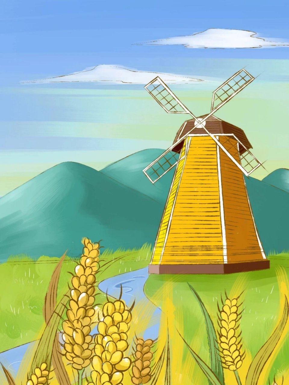 秋天唯美小清新手绘插画|手机壁纸|背景图 9999哈喽,各位宝子晚上