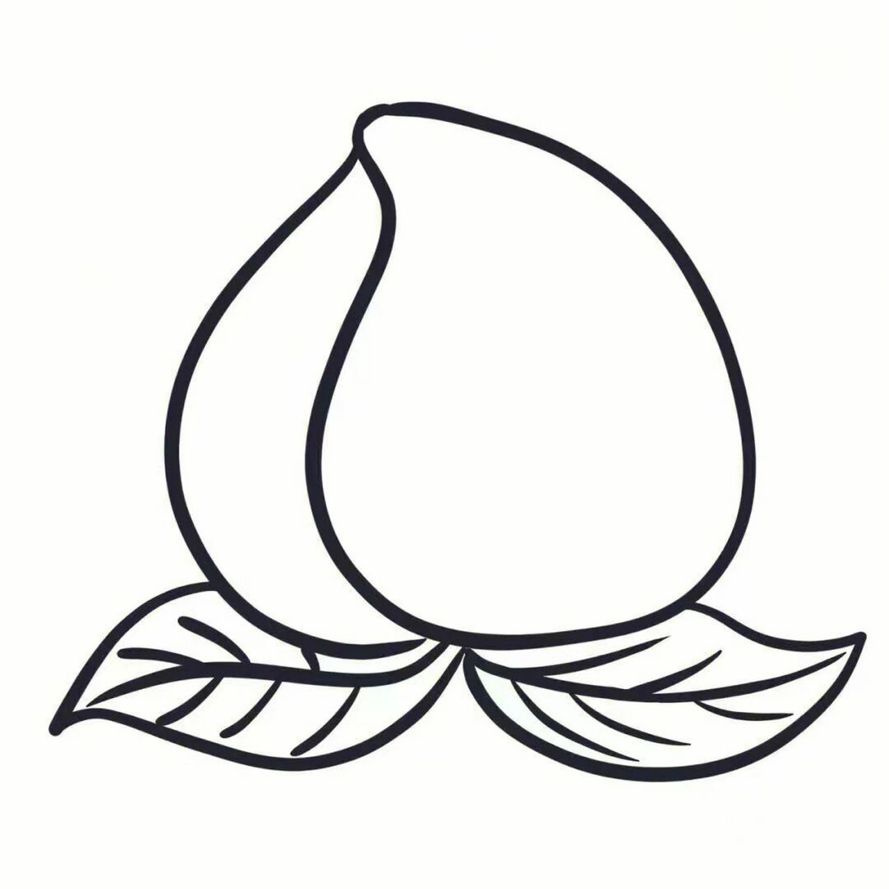 水果简笔画,可涂色,可当拓印画