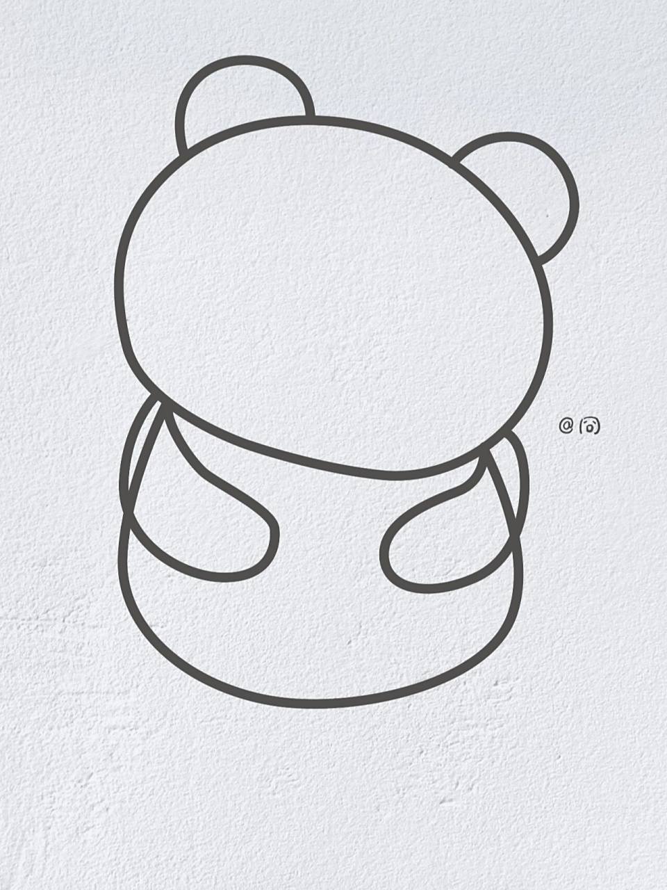 动物简笔画之可爱的大熊猫(内附过程图)