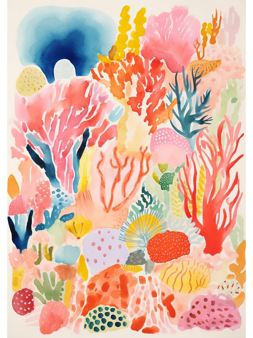 可用素材 | 水彩珊瑚