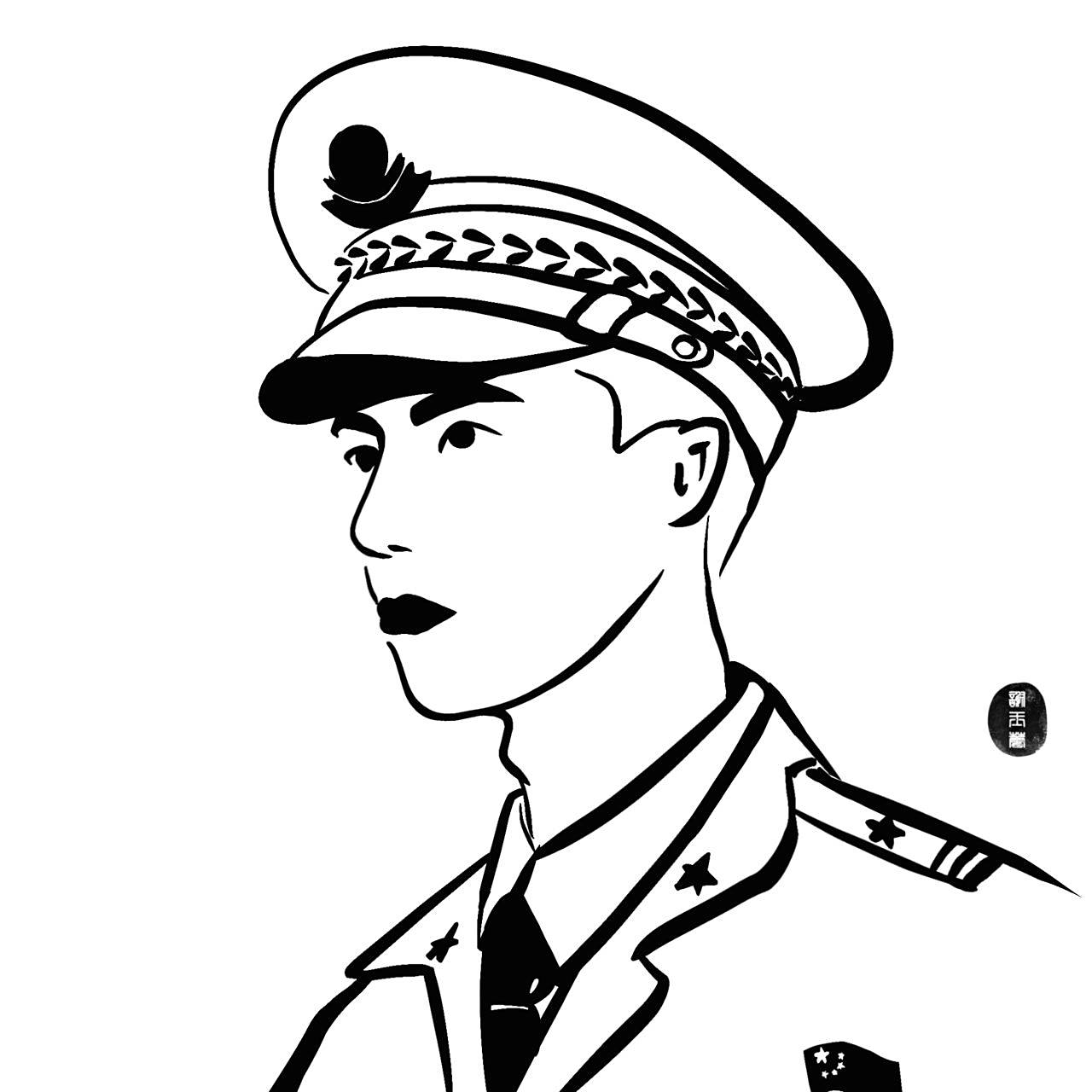 警察简笔画/警察头像 谁家的老公自行认领 认不出来的别骂我 原创