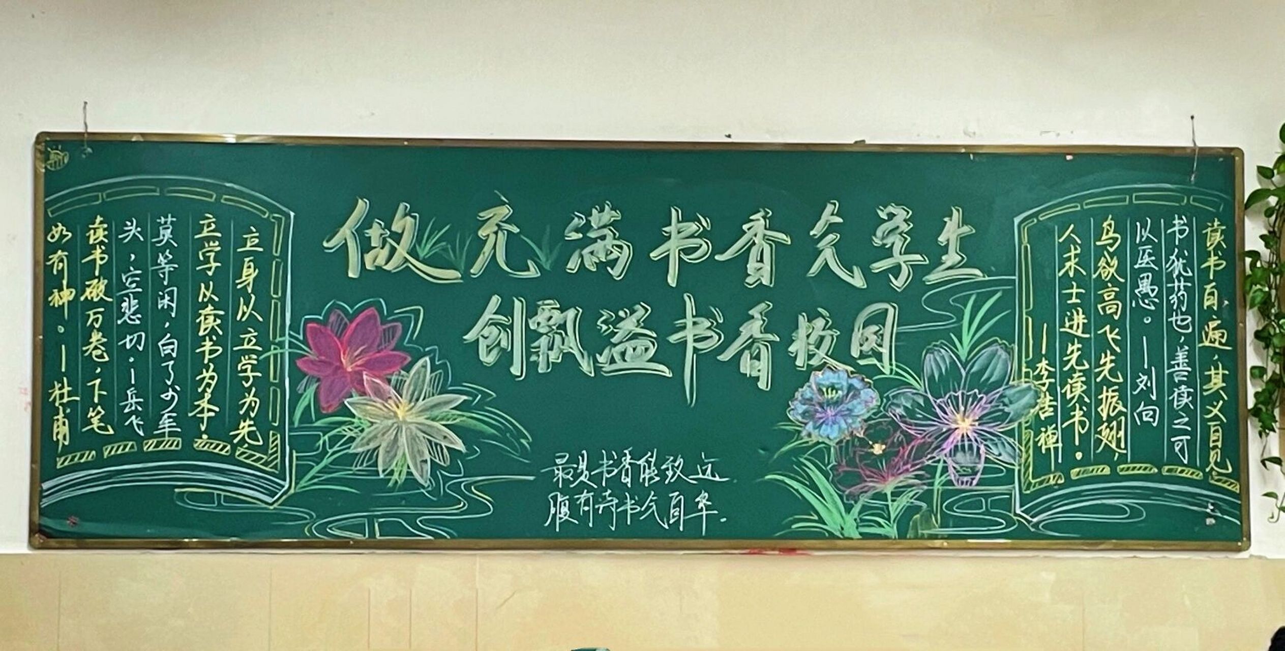 有关读书的黑板报图片