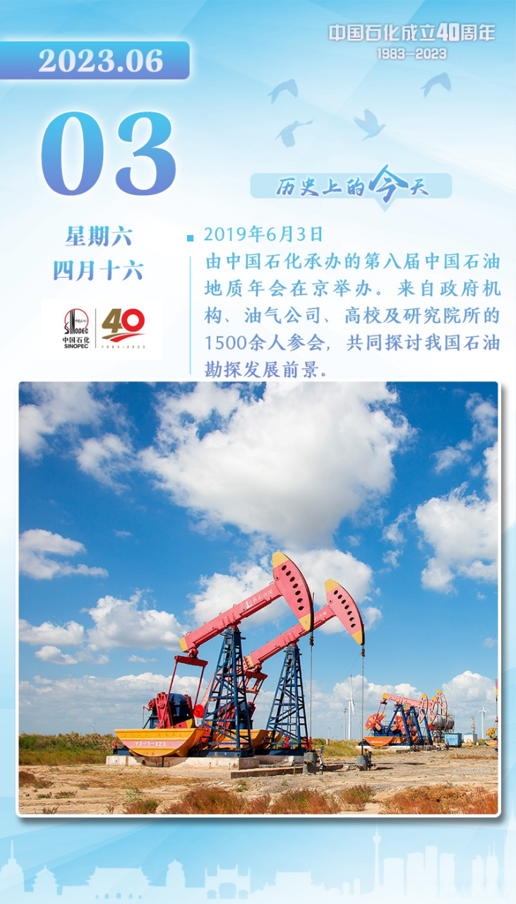 中国石化40周年# 【历史上的今天】2019年6月3日,由中国石化承办档谮