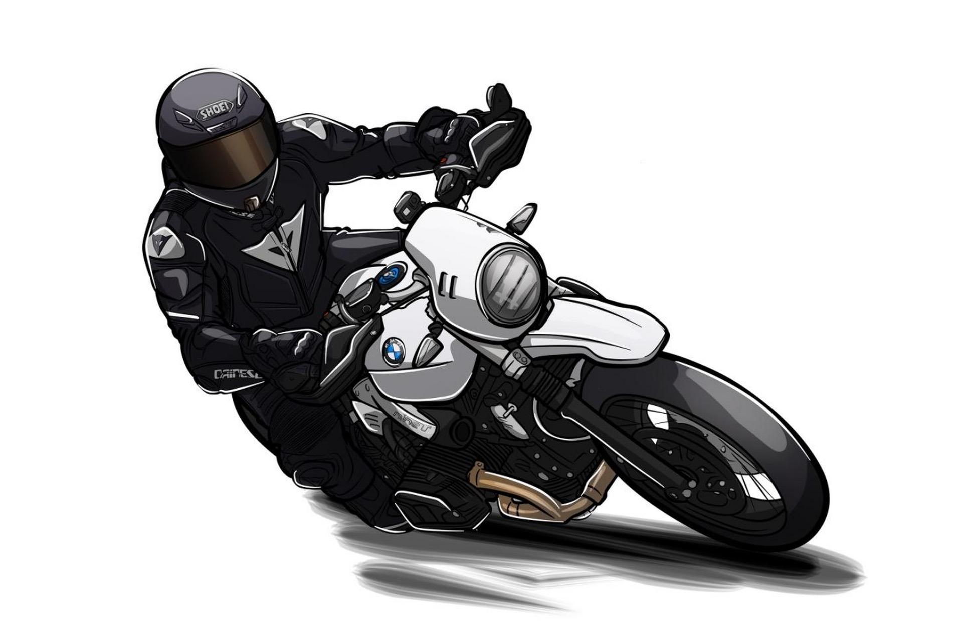 第60弹:手绘机车漫画卡通头像壁纸.雅马哈 本田 宝马 铃木隼 哈雷双灯