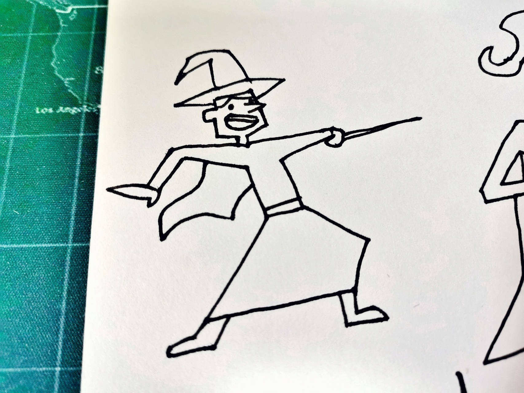 幼师day272---简笔画:魔法师 骑上扫帚,捡起魔法棒,成为一名魔术师